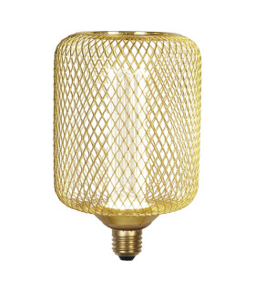 Wire Mesh Effect Drum Lamp Gold 4.5W 4000K 1x E27-1