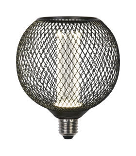Wire Mesh Effect Globe Lamp Black 4.5W 4000K 1x E27-1