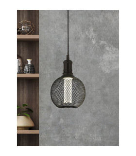 Wire Mesh Effect Globe Lamp Black 4.5W 4000K 1x E27-2