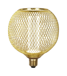 Wire Mesh Effect Globe Lamp Gold 4.5W 4000K 1x E27-1