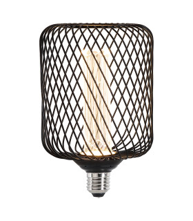 Drum Lamp - Black Metal 4.5W Dimmable 1x E27-1