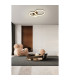 Triple Integrated LED Flush Ceiling Light. Matt Black 25W 3000K-2