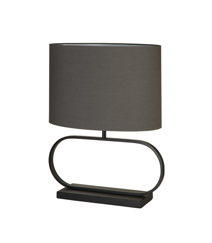 Sleek Table Lamp Black Grey Shade 1x E27-4