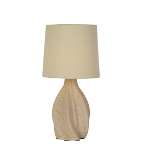 Twist Table Lamp Ceramic Linen Shade 1x E14-1