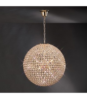 Ceiling Pendant 9 Light French Gold, Crystal - 2