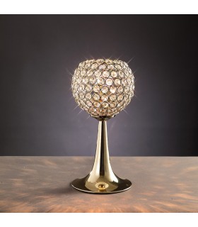 Table Lamp 2 Light French Gold, Crystal - 2