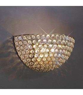 Wall Lamp Circular 2 Light French Gold, Crystal - 2