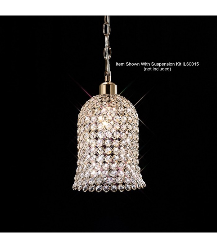 Bell Non-Electric SHADE ONLY French Gold, Crystal - 2