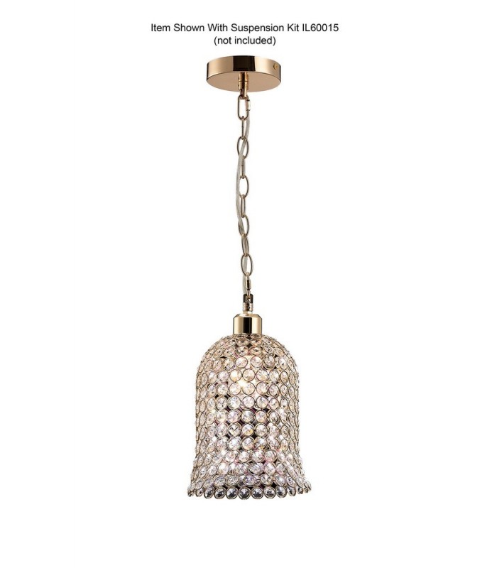 Bell Non-Electric SHADE ONLY French Gold, Crystal - 4