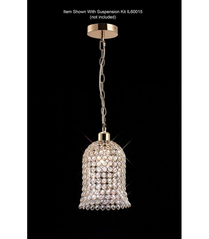 Bell Non-Electric SHADE ONLY French Gold, Crystal - 5
