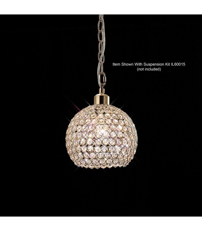 Globe Non-Electric SHADE ONLY French Gold, Crystal - 2