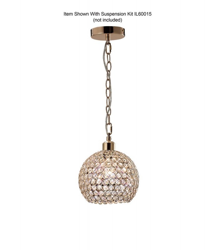 Globe Non-Electric SHADE ONLY French Gold, Crystal - 4