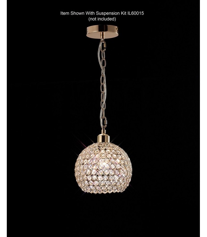 Globe Non-Electric SHADE ONLY French Gold, Crystal - 5
