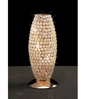 Table Lamp 3 Light French Gold, Crystal - 2