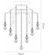Semi Flush Ceiling 4 Light Polished Chrome, Crystal - 3