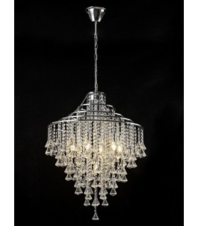 Ceiling Pendant 7 Light Polished Chrome, Crystal - 2