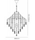 Ceiling Pendant 7 Light Polished Chrome, Crystal - 3