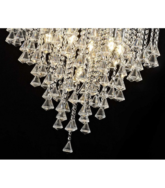 Ceiling Pendant 7 Light Polished Chrome, Crystal - 5