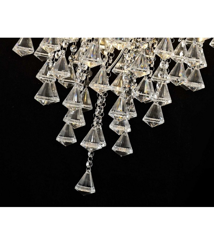 Ceiling Pendant 7 Light Polished Chrome, Crystal - 6