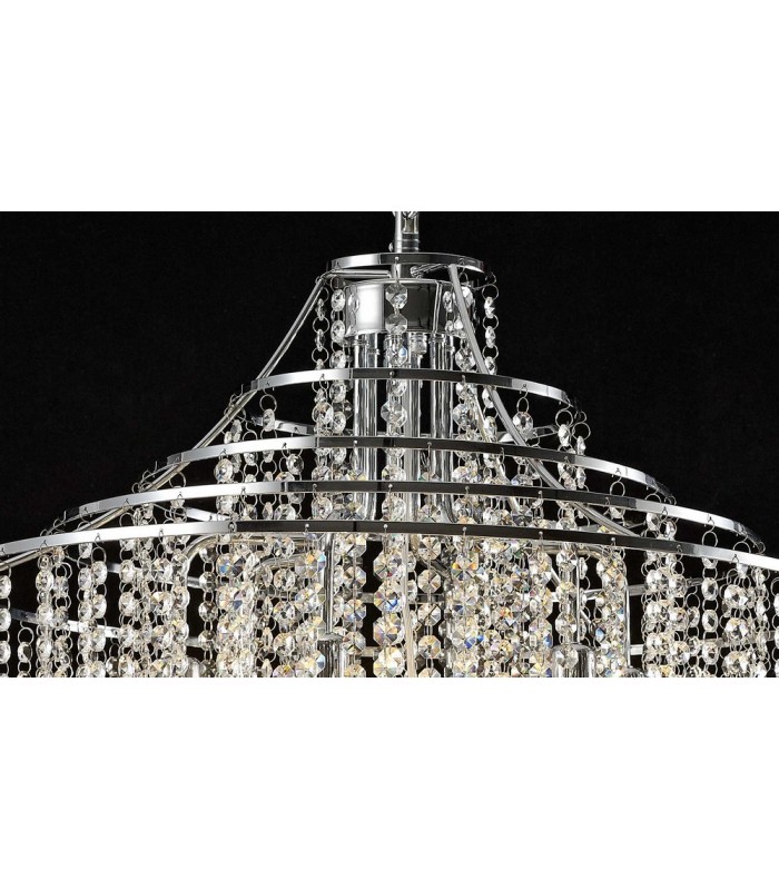 Ceiling Pendant 7 Light Polished Chrome, Crystal - 7