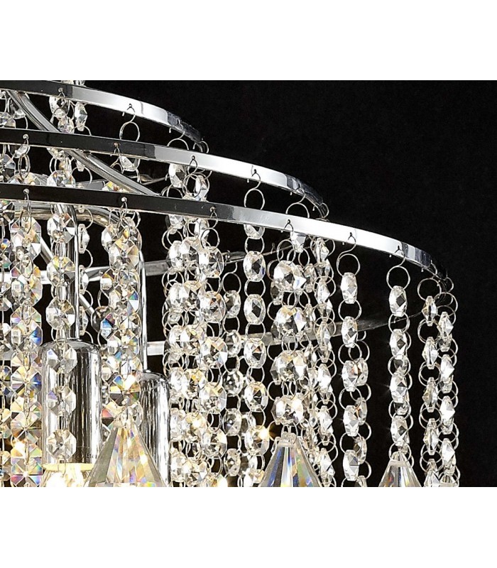 Ceiling Pendant 7 Light Polished Chrome, Crystal - 8