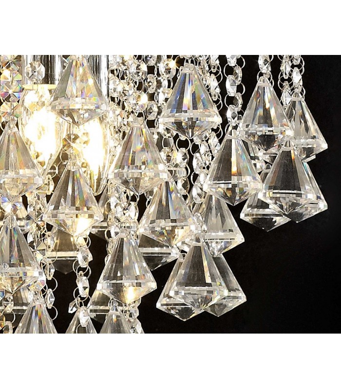 Ceiling Pendant 7 Light Polished Chrome, Crystal - 9