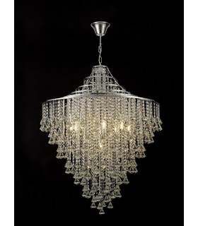 Ceiling Pendant 9 Light Polished Chrome, Crystal - 2