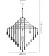 Ceiling Pendant 9 Light Polished Chrome, Crystal - 3