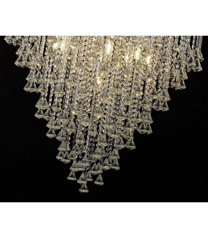 Ceiling Pendant 9 Light Polished Chrome, Crystal - 5