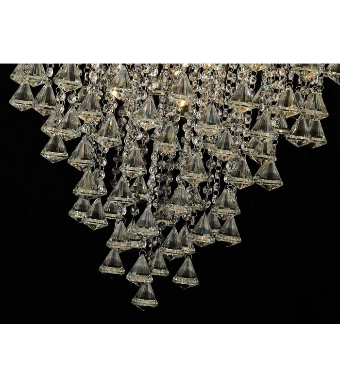 Ceiling Pendant 9 Light Polished Chrome, Crystal - 6