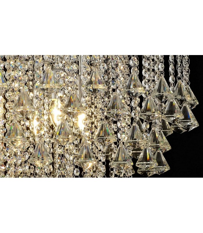 Ceiling Pendant 9 Light Polished Chrome, Crystal - 8