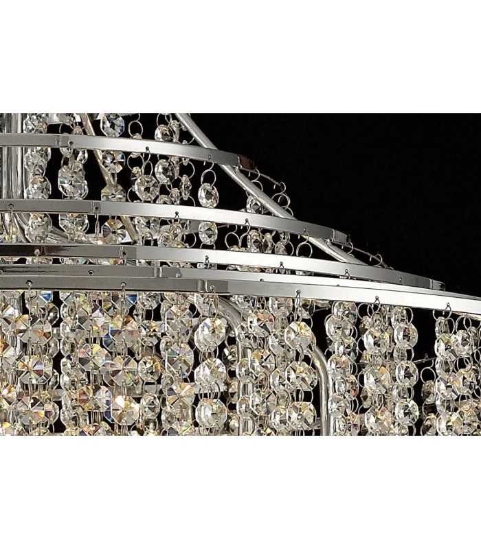 Ceiling Pendant 9 Light Polished Chrome, Crystal - 9