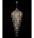 Tall Ceiling Cluster Pendant 9 Light Polished Chrome, Crystal - 2