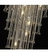 Tall Ceiling Cluster Pendant 9 Light Polished Chrome, Crystal - 7