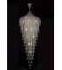 Tall Ceiling Cluster Pendant 15 Light Polished Chrome, Crystal - 2