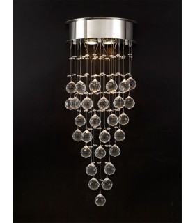 Wall Lamp 2 Light Polished Chrome, Crystal - 2