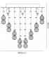 Semi Flush Ceiling Round 5 Light Polished Chrome, Crystal - 3