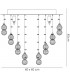 Semi Flush Ceiling Square 5 Light Polished Chrome, Crystal - 3