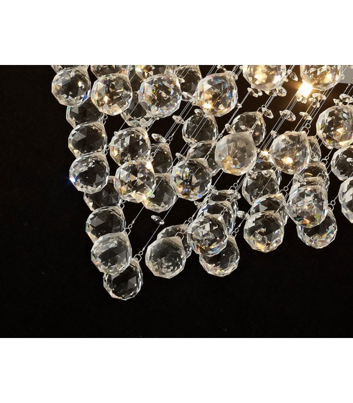 Semi Flush Ceiling Square 5 Light Polished Chrome, Crystal - 6