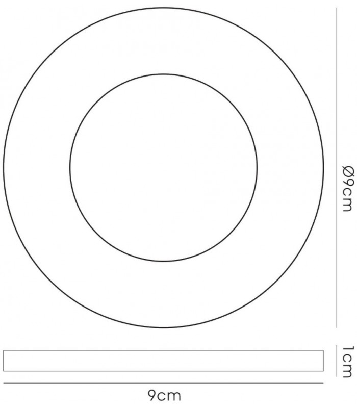 Recessed Downlight Shallow Round RIM ONLY Black, Requires 100035310 To Complete The Item - 3