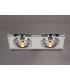Dual Head Recessed Downlight Rectangle RIM ONLY Clear, Requires 100035310 To Complete The Item - 2