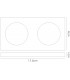 Dual Head Recessed Downlight Rectangle RIM ONLY Clear, Requires 100035310 To Complete The Item - 3