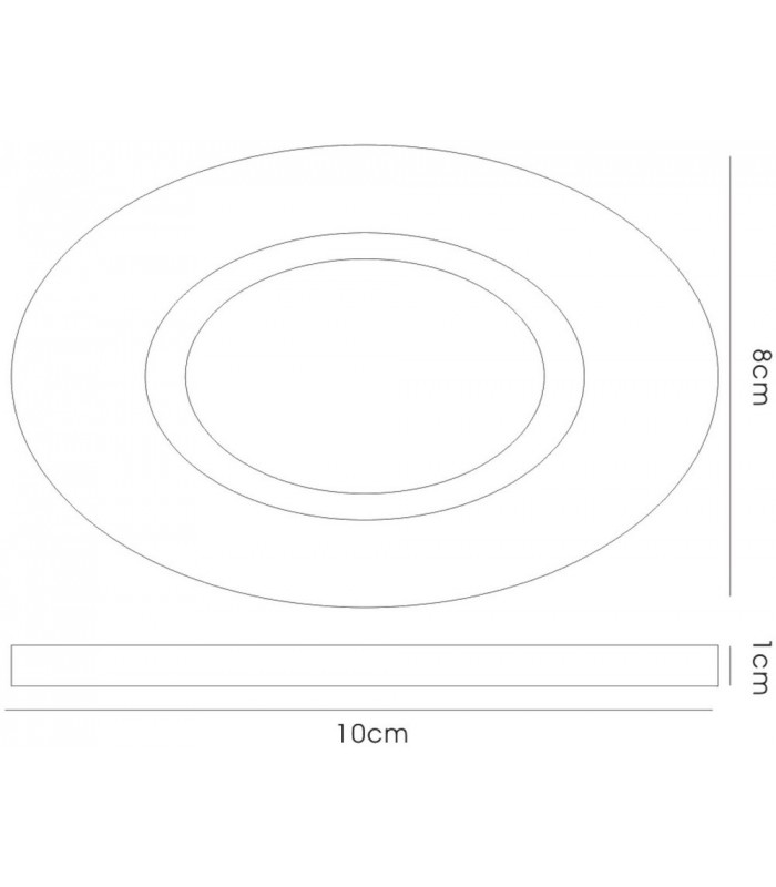 Recessed Downlight Oval RIM ONLY Clear, Requires 100035310 To Complete The Item - 3