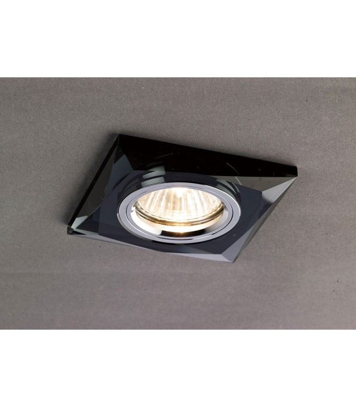 Recessed Downlight Chamfered Square RIM ONLY Black, Requires 100035310 To Complete The Item - 2