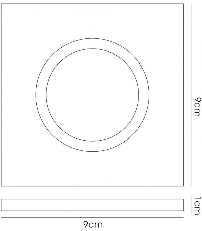 Recessed Downlight Chamfered Square RIM ONLY Clear, Requires 100035310 To Complete The Item - 3