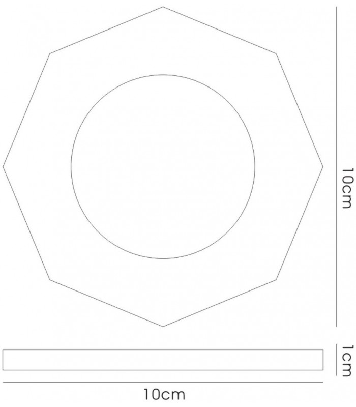 Recessed Downlight Hexagonal RIM ONLY Clear, Requires 100035310 To Complete The Item - 3