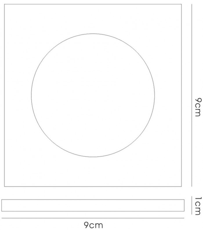 Recessed Downlight Shallow Square RIM ONLY Black, Requires 100035310 To Complete The Item - 3