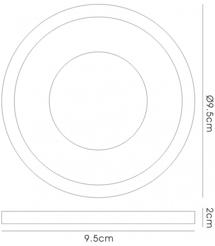 Bubble Recessed Downlight Round RIM ONLY Green, Requires 100035310 To Complete The Item - 3