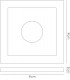 Bubble Recessed Downlight Square RIM ONLY Aqua, Requires 100035310 To Complete The Item - 3