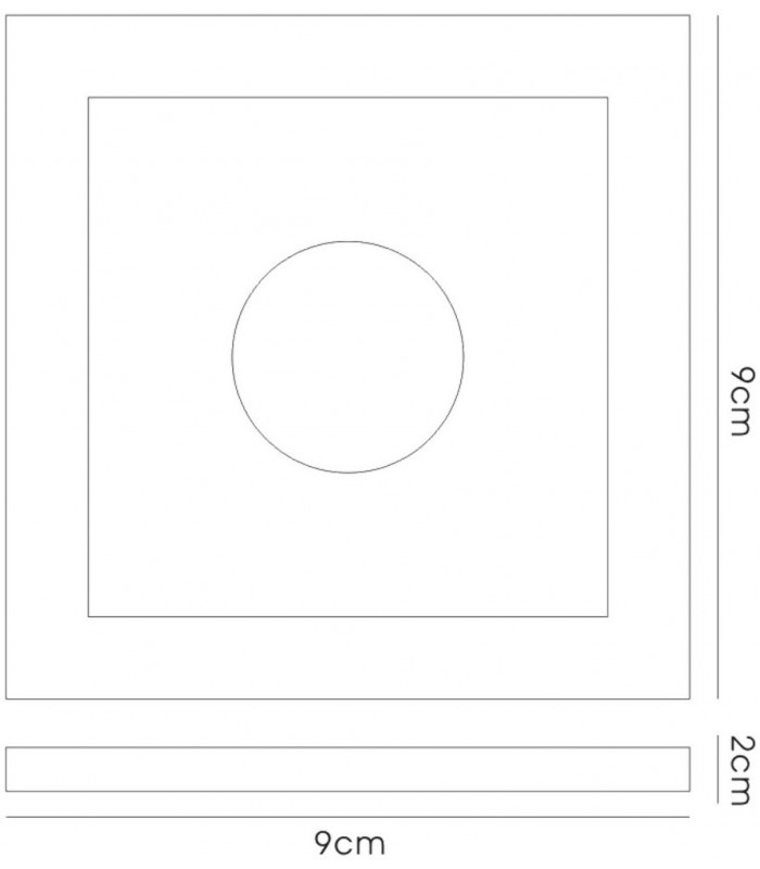 Bubble Recessed Downlight Square RIM ONLY Green, Requires 100035310 To Complete The Item - 3